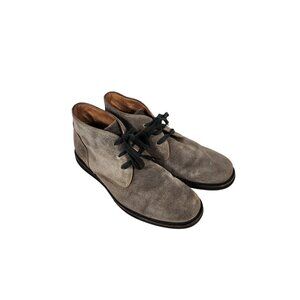 John Varvatos Freeman Lace Up Gray Suede Ankle Boots Size 9.5